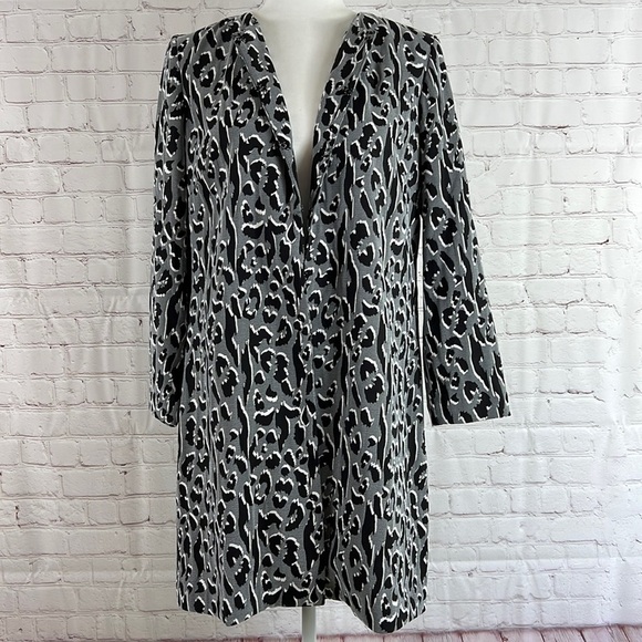 Alfani Animal Print A-Line Topper Jacket Size Small - Picture 1 of 9